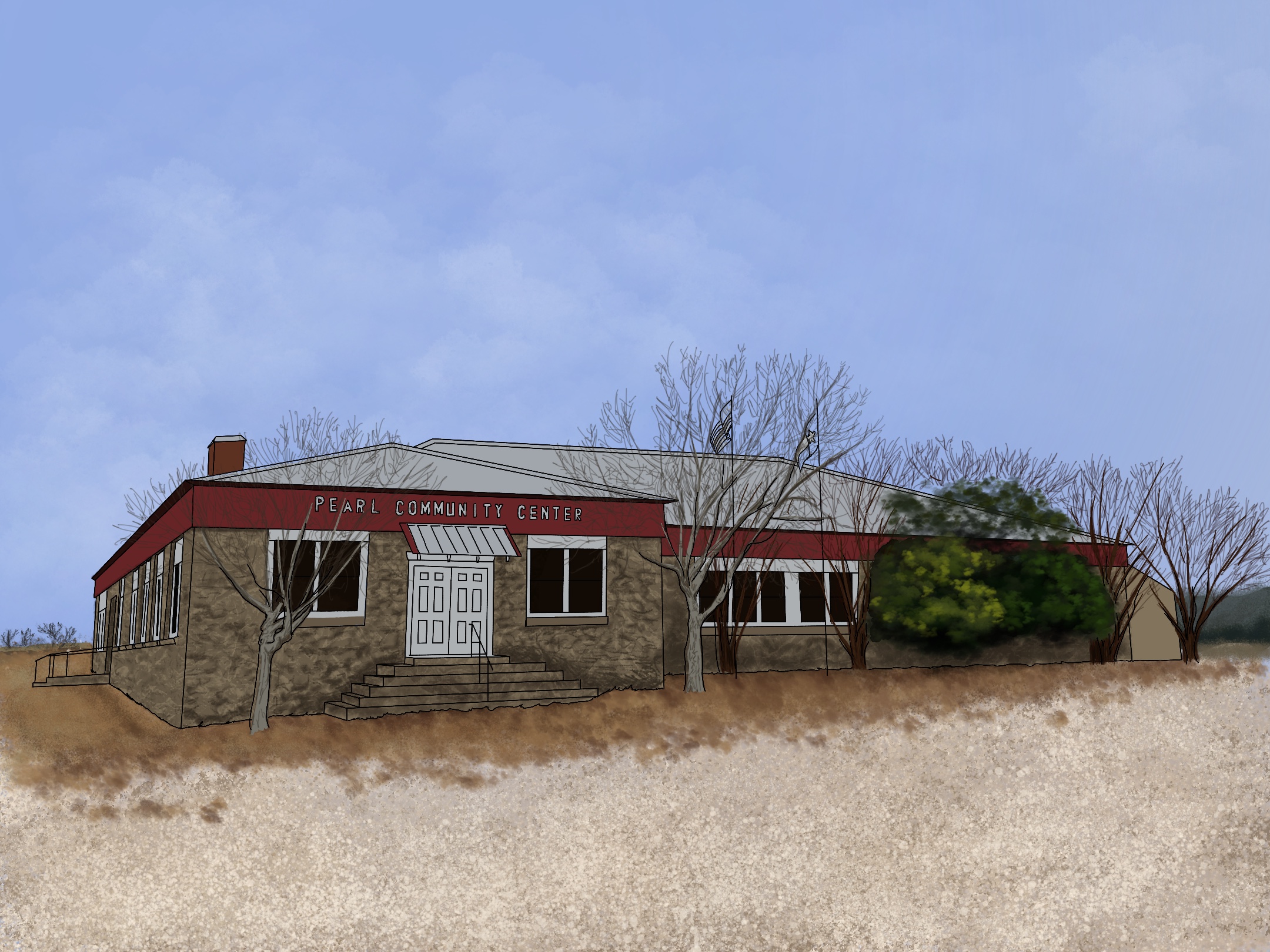 Schoolhouse in Winter